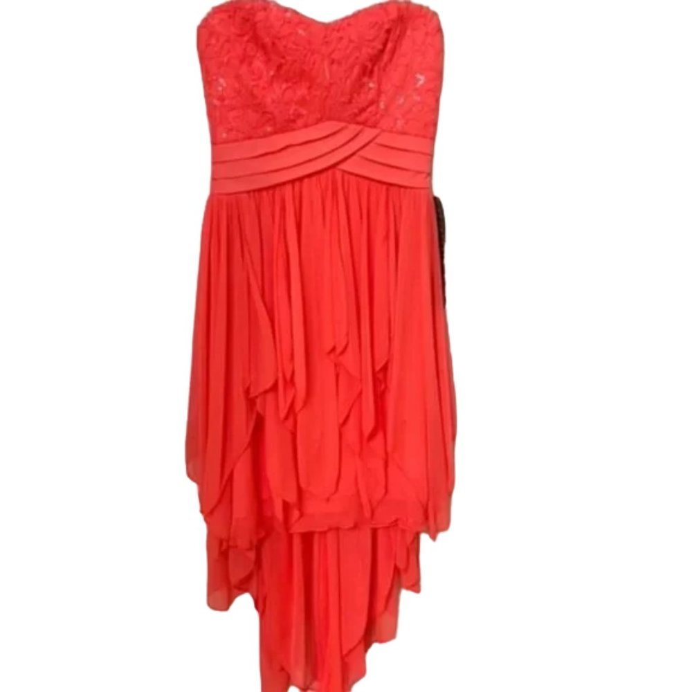 STRAPLESS HIGH-LOW HOMECOMING/PROM DRESS